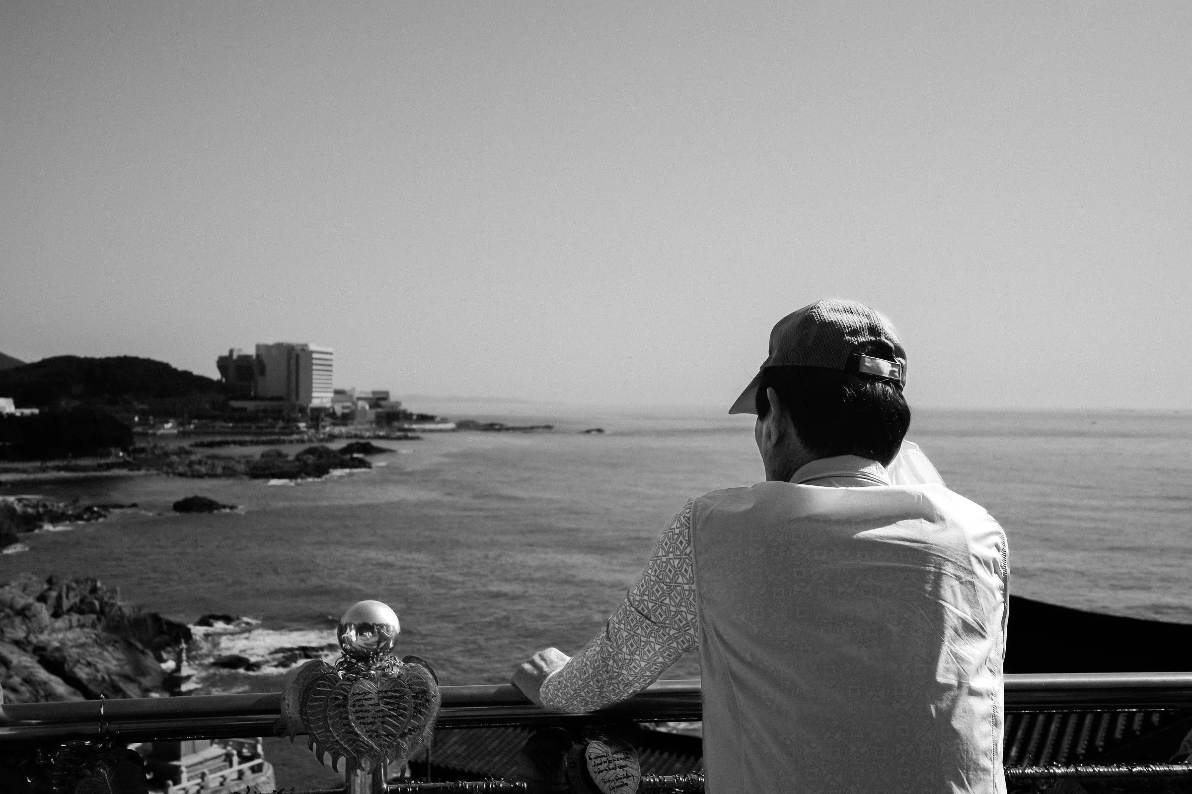A figure receding into the distance