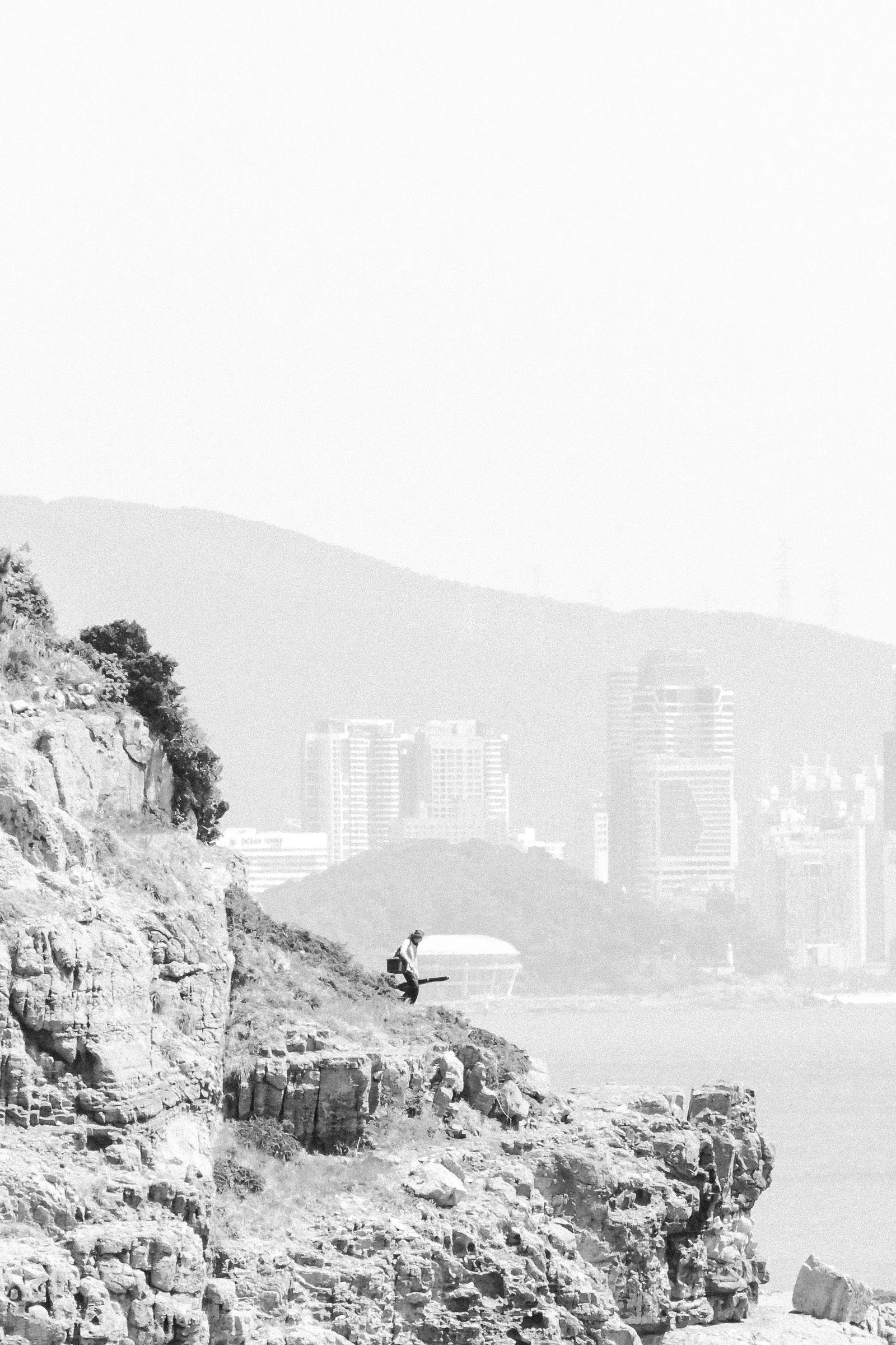 A figure looking out at a vast view