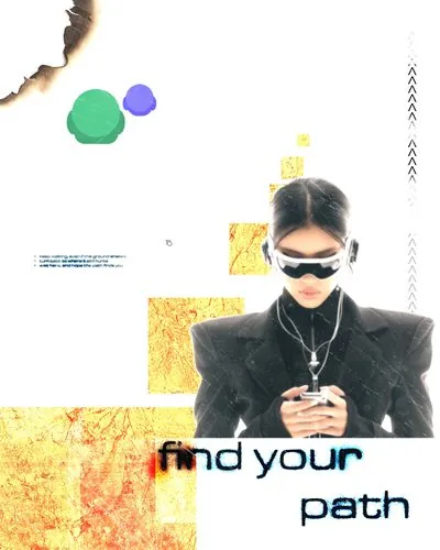 Poster from the Infinite Resets; PATHS series by Mo Badawi